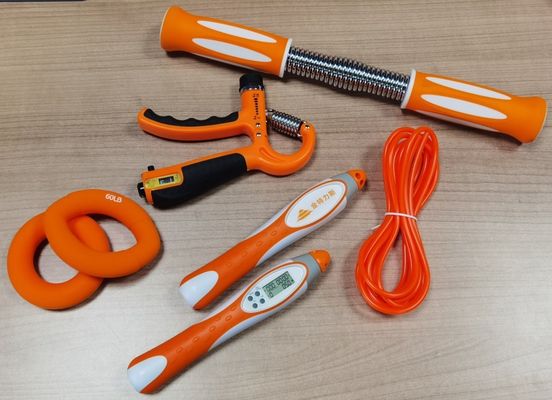 Năm ngón tay tăng cường tay cầm tập thể dục sức mạnh tập thể dục cầm tay kim loại silicone tập thể dục logo tùy chỉnh