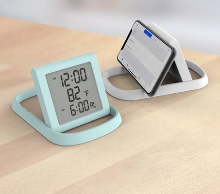 Màn hình LCD Thời trang sáng tạo Đồng hồ thời gian kỹ thuật số Với nhiệt độ trong nhà
