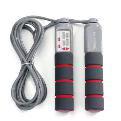 Đường dây nhảy thể dục Đường dây nhảy được điều chỉnh bằng sợi PVC Đường dây nhảy có logo màu tùy chỉnh Và tay cầm ABS bọt