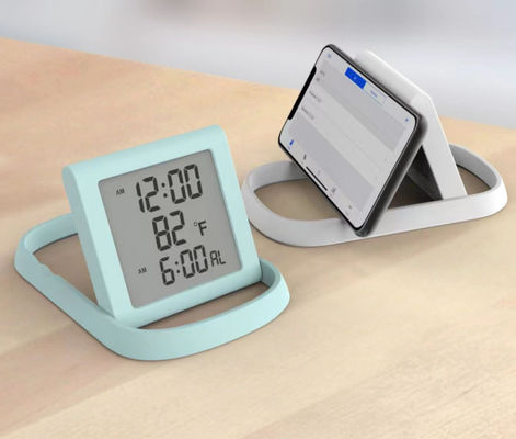 Đồng hồ báo thức kỹ thuật số bằng nhựa tùy chỉnh với báo thức bình minh hiện đại
