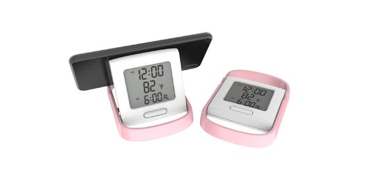 Đồng hồ báo thức kỹ thuật số bằng nhựa tùy chỉnh với báo thức bình minh hiện đại
