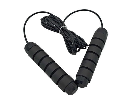 KSX-TS1 chuyên nghiệp tập thể dục nhảy dây thừng điều chỉnh tốc độ Đen mềm tay cầm