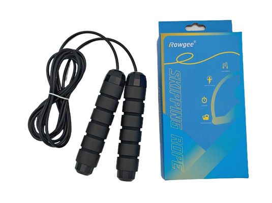 KSX-TS1 chuyên nghiệp tập thể dục nhảy dây thừng điều chỉnh tốc độ Đen mềm tay cầm