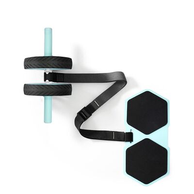 Home Fitness Ab Roller Kit với bánh xe không trượt và dây đai điều chỉnh cho tập luyện sức mạnh bụng và cốt lõi