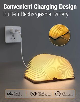 Đèn đêm Mini Led Đèn đọc sách sạc Đèn cuốn sách gấp Đèn đêm LED Đèn đêm USB