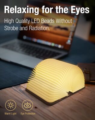 Đèn đọc sách hình dạng Đèn sách portable LED Đèn sách gấp Đèn sách với sạc USB Đèn đêm