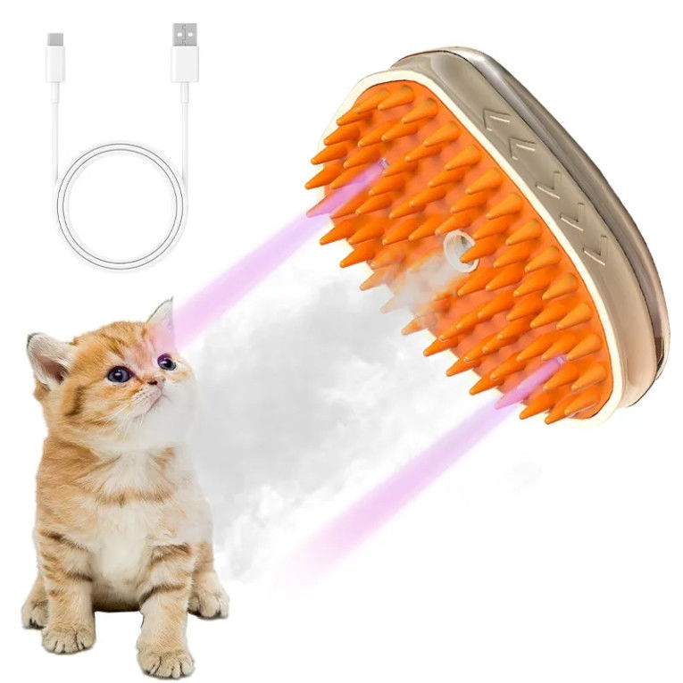 New Cute 3 In 1 Electric Spray Hair Removal Pet Grooming Comb Pet Steam Brush Cho Việc Xoa bóp Và Làm sạch