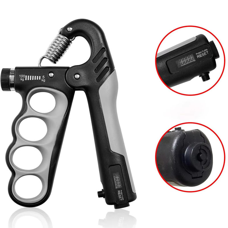 Năm ngón tay tăng cường tay cầm tập thể dục sức mạnh tập thể dục cầm tay kim loại silicone tập thể dục logo tùy chỉnh